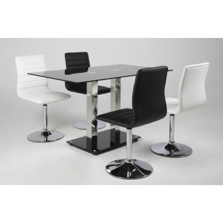 Lot de 2 chaises PIKETI en simili cuir, blanc