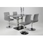 Lot de 2 chaises PIKETI en simili cuir, gris