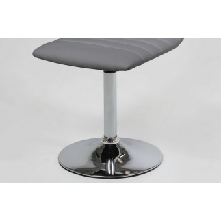 Lot de 2 chaises PIKETI en simili cuir, gris