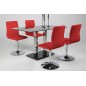 Lot de 2 chaises PIKETI en simili cuir, rouge