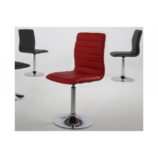 Lot de 2 chaises PIKETI en simili cuir, rouge