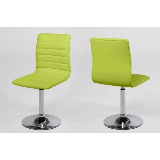 Lot de 2 chaises PIKETI en simili cuir, vert