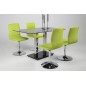 Lot de 2 chaises PIKETI en simili cuir, vert