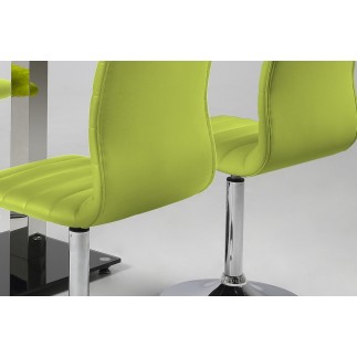 Lot de 2 chaises PIKETI en simili cuir, vert