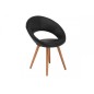 Lot de 2 chaises PLAISANCE en simili cuir, noir