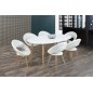 Lot de 2 chaises PLAISANCE en simili cuir, blanc