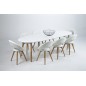 Lot de 2 chaises PLAISANCE en simili cuir, blanc