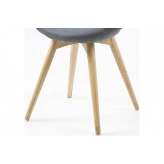Lot de 2 chaises PLAISANCE en tissu, gris