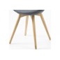 Lot de 2 chaises PLAISANCE en tissu, gris