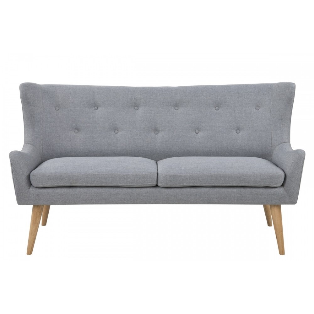 Canapé 3 places en tissu de qualité KASTEL, gris