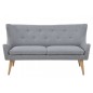 Canapé 3 places en tissu de qualité KASTEL, gris