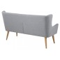 Canapé 3 places en tissu de qualité KASTEL, gris