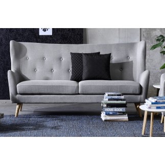 Canapé 3 places en tissu de qualité KASTEL, gris
