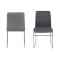 Lot de 4 chaises COSTI, avant gris foncé et arrière gris clair