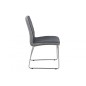 Lot de 4 chaises COSTI, avant gris foncé et arrière gris clair