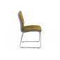 Lot de 4 chaises COSTI, avant curry et arrière gris clair