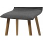 Lot de 2 chaises design tissu gris clair, KENZI