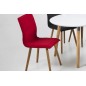 Lot de 2 chaises design tissu rouge, KENZI
