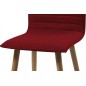 Lot de 2 chaises design tissu rouge, KENZI