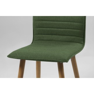 Lot de 2 chaises design tissu vert, KENZI