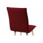 Lot de 2 chaises design tissu rouge pieds blancs, KENZA