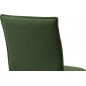 Lot de 2 chaises design tissu vert pieds blancs, KENZA