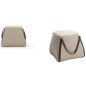 Un pouf carré en cuir STEIN, Personnalisé