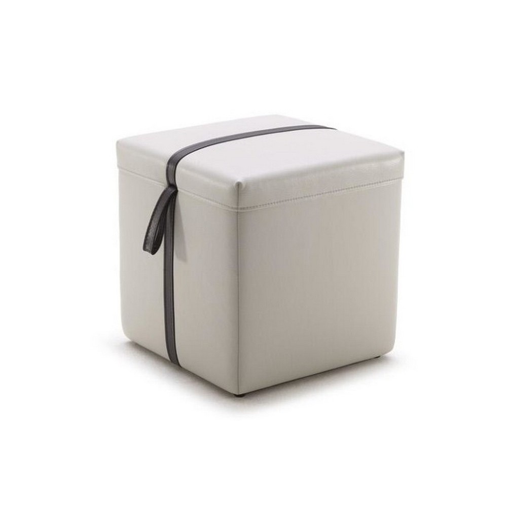 Un pouf carré en cuir GOHA, Personnalisé