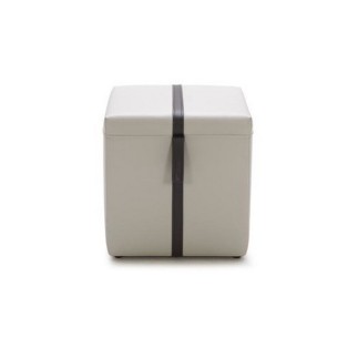 Un pouf carré en cuir GOHA, Personnalisé