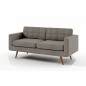 Canapé 3 places design en tissu YANA, beige.