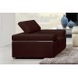 Fauteuil 1 place en cuir italien ALONSO, chocolat