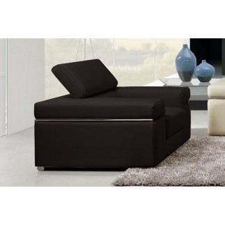 Fauteuil 1 place en cuir italien ALONSO, noir