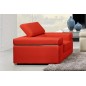 Fauteuil 1 place en cuir italien ALONSO, rouge