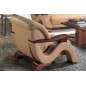 Fauteuil 1 place en cuir supérieur luxe haut de gamme italien TENTATION, beige