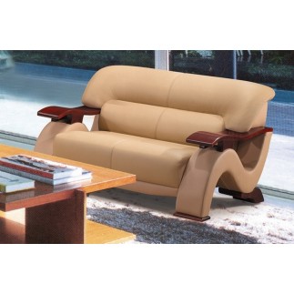 Canapé 2 places en cuir supérieur luxe haut de gamme italien TENTATION, beige