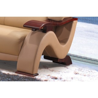 Canapé 2 places en cuir supérieur luxe haut de gamme italien TENTATION, beige