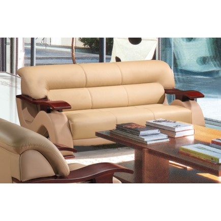 Canapé 3 places en cuir supérieur luxe haut de gamme italien TENTATION, beige