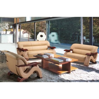 Canapé 3 places en cuir supérieur luxe haut de gamme italien TENTATION, beige