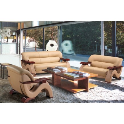Canapé 3 places en cuir supérieur luxe haut de gamme italien TENTATION, beige