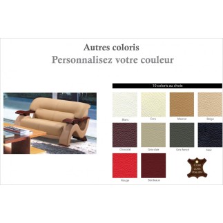 Canapé 2 places en cuir supérieur luxe haut de gamme italien TENTATION, couleur personnalisée