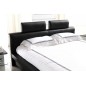 Lit design en cuir italien de luxe BELIO, noir, 160x200