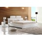 Lit design en cuir italien de luxe BELIO, blanc, 180x200
