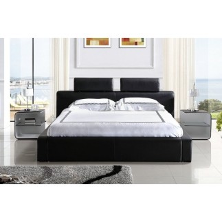 Lit design en cuir italien de luxe BELIO, couleur personnalisée