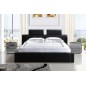 Lit design en cuir italien de luxe BELIO, couleur personnalisée, 140x190
