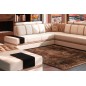 Canapé d'angle en cuir italien 6/7 places RIVA, blanc et beige, angle gauche Canapé d'angle en cuir italien 6/7 places RIVA, blanc et beige, angle gauche