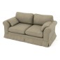 Canapé 2 places en tissu de qualité HUSTON, beige