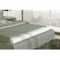 Lit design en cuir italien de luxe SMILEY, gris clair, 160x200