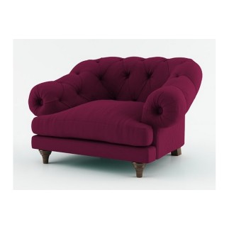 Fauteuil 1 place en tissu de qualité CHAMBORD, fuschia