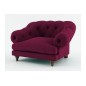 Fauteuil 1 place en tissu de qualité CHAMBORD, fuschia