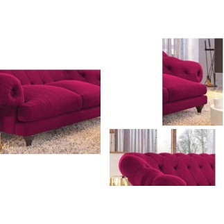 Fauteuil 1 place en tissu de qualité CHAMBORD, fuschia